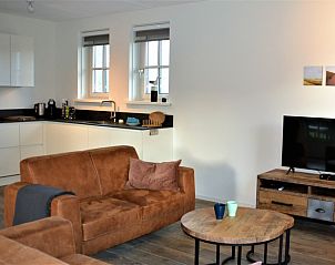 Luxe open keuken en lounge in Golden Raand vakantiehuis, Texel.