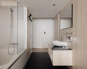 Stijlvolle badkamer in Designhotel Maastricht, vakantieverblijf in Zuid Limburg.