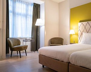 Comfortabele slaapkamer in Hotel Au Quartier, een vakantieappartement in Maastricht, Zuid Limburg.