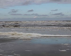Rustgevende zeezicht nabij Zeeschuimer chalet in Halfweg, Terschelling.