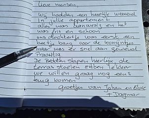 Gastrecensie over het verblijf in Appartement Amelander-Kaap TIME-OUT met ZWEMBAD, Hollum, Ameland, met positieve feedback.