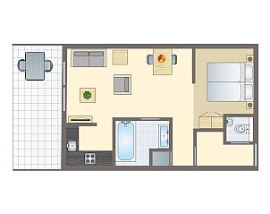 Unterkunft 032220 - Bungalow Terschelling - West Terschelling | 2-persoons appartement | 2CA