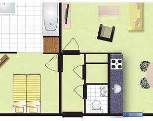 Karte von BORNRIF COTTAGE 2, Ferienunterkunft in Hollum, Ameland.