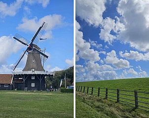 Gezellig interieur met houtkachel in vakantiehuis FR402, Hollum, Ameland, Waddeneilanden.