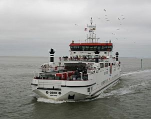 Ferry to Ameland, access to Kleefkruid bungalow in Hollum, Wadden Islands.