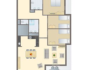 Unterkunft 050175 - Bungalow Schiermonnikoog - Vitamaris | 6-persoons appartement | 6L