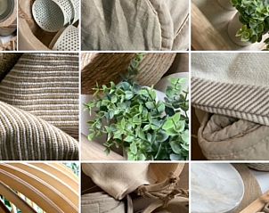 Stijlvolle inrichting en decoratie in Vakantiehuisje in Elahuizen, Fluessen.