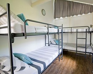 Slaapkamer met stapelbedden in Vakantiehuis in Gaastmeer, geschikt voor zes personen.