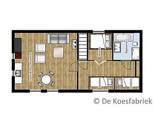 Verblijf 102404 - Bed and breakfast Friese elfsteden - Appartement De Koesfabriek centrum Dokkum