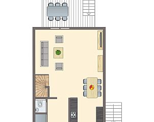 Waterpark Sneekermeer 6-persoons woning 6C2 in Terherne met uitzicht op het Friese merenlandschap.