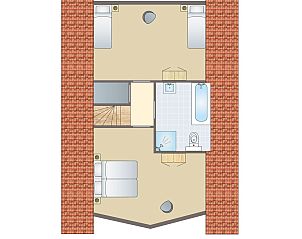 Ruime woonkamer in Waterpark Terherne 6C1, vakantiehuis in Sneekermeer met comfortabele zithoek en eethoek.