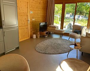 Tweede slaapkamer in DG1871, vakantiehuis in Spier, Midden Drenthe met twee eenpersoonsbedden.