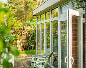 Ruim terras bij Huisje in Spier, een vakantiehuis in Midden Drenthe, Drenthe, omgeven door natuur.