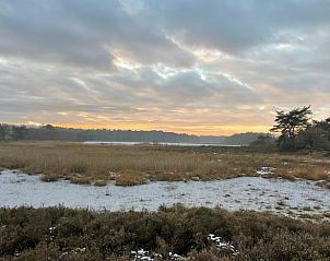 Adembenemend uitzicht op de natuur rondom Vakantiehuis in Spier in de winterse sfeer van Midden Drenthe.