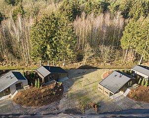 Luchtfoto van Vakantiehuis in Spier, Midden Drenthe, gelegen in een bosrijke omgeving.