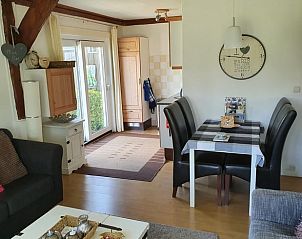 Cozy living room of Huisje in Schoonloo, vacation home in Midden Drenthe.