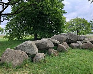 Hunebed near Cottage in Schoonloo, vacation accommodation in Drenthe.