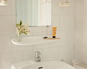 Stylish sink in Cottage in Gasselte, vacation accommodation in Central Drenthe.