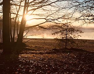 Sunrise at the lake near Cottage in Gasselte, vacation home in Drenthe.
