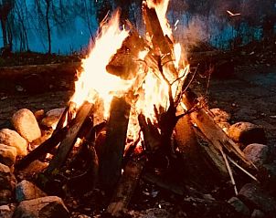 Enjoy an atmospheric campfire at Holiday cottage in Papenvoort, located in the rustic nature of Middle Drenthe, Drenthe.