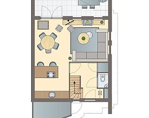 Kinderkamer met stapelbedden in Hof van Saksen 4CEK, Nooitgedacht, Midden Drenthe. Perfect voor een gezinsvakantie in een kinderboerderij bungalow.