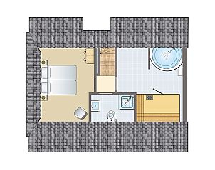 Gemtliches Wohnzimmer in Orveltermarke 4-Personen-Bungalow 4EL, Witteveen, Midden Drenthe.