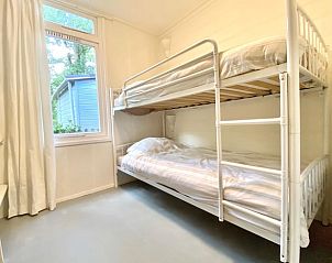 Slaapkamer met stapelbed in Huisje in Zuidlaren, ideaal voor kinderen, Noord Drenthe, Drenthe.