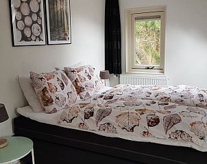 Tweede slaapkamer van Vakantiehuisje in Norg, Noord Drenthe met knusse inrichting.