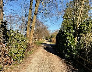 Landelijk pad omgeven door natuur bij Huisje in Midlaren vakantiewoning in Noord Drenthe, Drenthe.