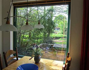 Uitzicht vanuit de ramen van vakantiehuis DG576 in Schipborg, Drenthe.