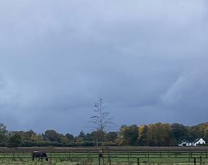 Gezellige ingang van Huisje in Assen, vakantiehuis in Drenthe met terras en groene omgeving.