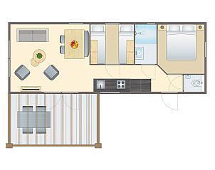 Guest house 1829109 - Bungalow Noord Drenthe - Het Land van Bartje | 4-persoons Honden chalet | 4BD