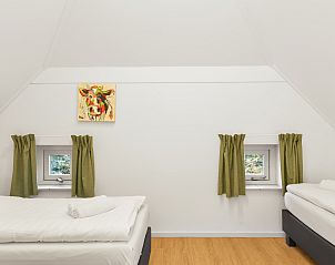 Plattegrond van de begane grond in Het Land van Bartje 6-persoons boerderij, Ees, Drenthe. Overzicht van de indeling.