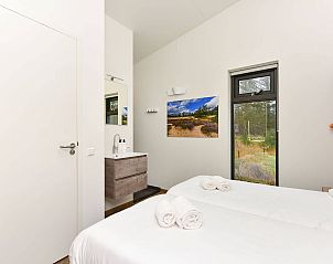 Badkamer met sauna in vakantiehuis in Zeegse, Drenthe.