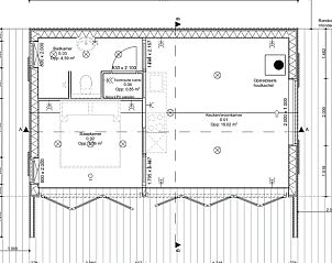 Plattegrond van Vakantiehuis in Veenhuizen, overzichtelijke indeling in Noord Drenthe, Drenthe.