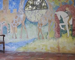 Artistieke muurschildering in Vakantiehuis in Altena, creatief en uniek in Noord Drenthe, Drenthe.