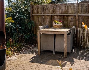 Knusse zithoek met open haard bij Huisje in Roswinkel in Roswinkel, Zuidoost Drenthe.