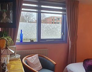 Uitzicht vanuit de kamer bij Susanna's bedandbreakfast in Emmen, Drenthe, biedt een blik op de serene omgeving.