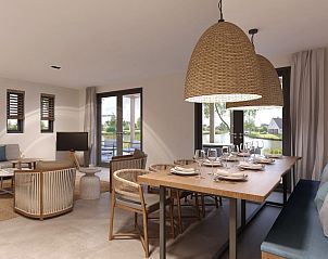 Gezellige eetkamer en woonkamer in de Vrijstaande woning in Emmen, Zuidoost Drenthe.