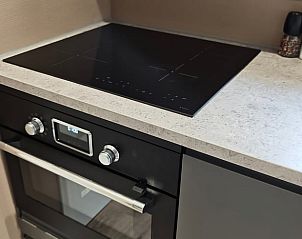 Moderne kookplaat in de keuken van Vakantiehuisje in Oosterhesselen, perfect voor culinaire avonturen.