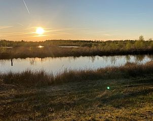 Adembenemende zonsondergang bij Vakantiehuis in Erica, vakantiehuis in Zuidoost Drenthe, Drenthe.