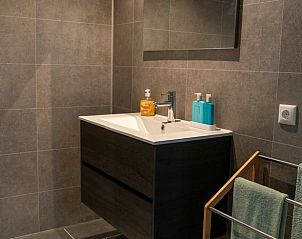 Stijlvolle badkamer in Vakantiehuis in Zwinderen met moderne voorzieningen in Drenthe.