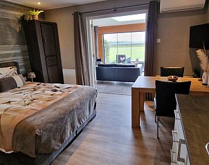 Comfortabele slaapkamer in Huisje in Fluitenberg, vakantiehuis in Zuidwest Drenthe met moderne faciliteiten.