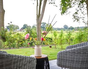View from the terrace of Holiday Home in Doldersum, Drenthe of the surrounding countryside.