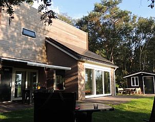 Geniet van rust en natuur bij Huisje in Ruinen, een charmant vakantiehuis in Zuidwest Drenthe, omgeven door groen en zonnige terrassen.