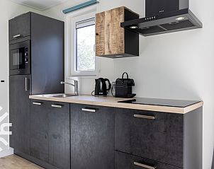 Moderne slaapkamer in DG1576 vakantiehuis, Dwingeloo, Zuidwest Drenthe.