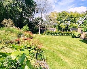 Bloeiperiode in de tuin van Huisje in Elim, vakantiehuis in Elim, Zuidwest Drenthe, met kleurrijke bloemen.