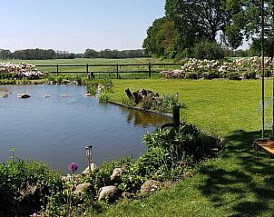Gezellige binnenruimte van Huisje in Dieverbrug, Zuidwest Drenthe, met uitzicht op het terras en de natuur.