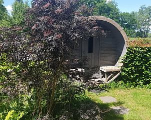 Ontdek de charmante sauna in de tuin van Vakantiehuisje in Dieverbrug, Zuidwest Drenthe.