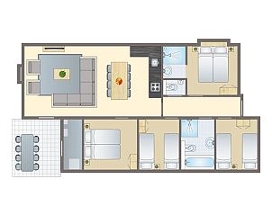 Unterkunft 210148 - Bungalow Oostelijk Flevoland - Waterparc Veluwemeer | 8-persoons bungalow | 8C1